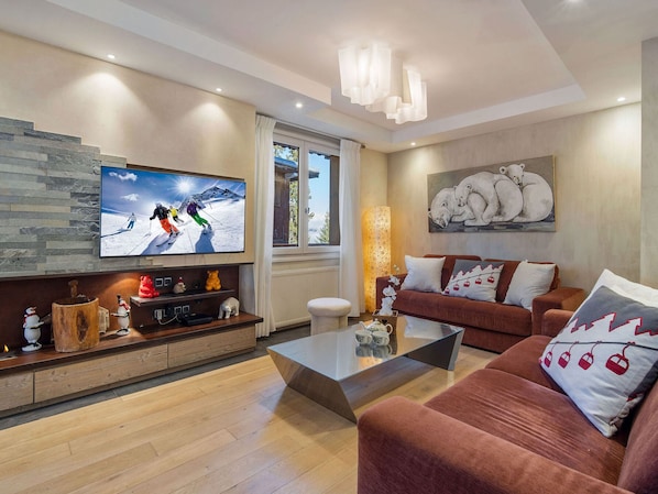 TV - Cozy duplex in Courchevel 1850 center, 3 bedrooms (Courchevel 1850)