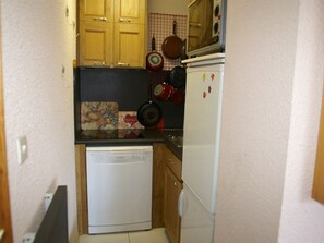 Fridge, microwave, dishwasher
