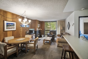 Fireplace, DVD player, offices