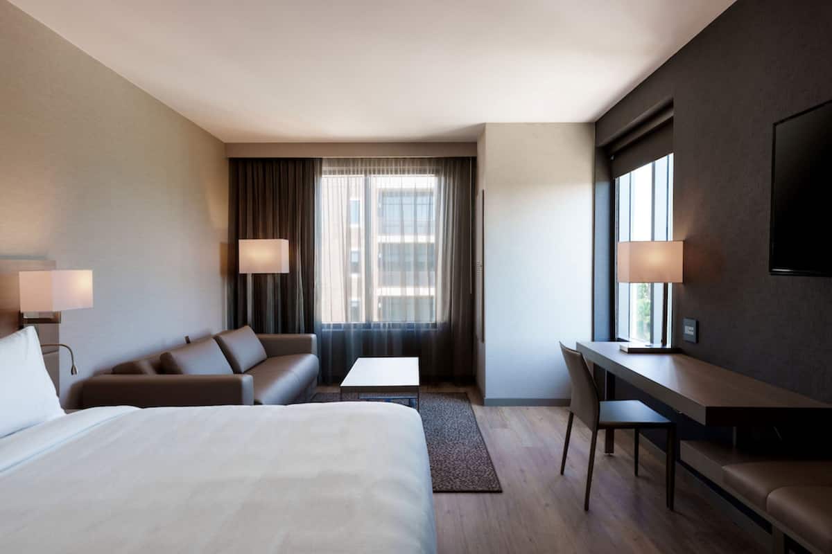 in-room safe, desk, laptop workspace, iron/ironing board