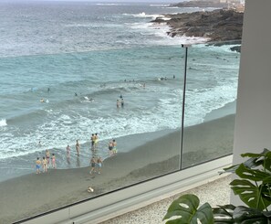 En la playa