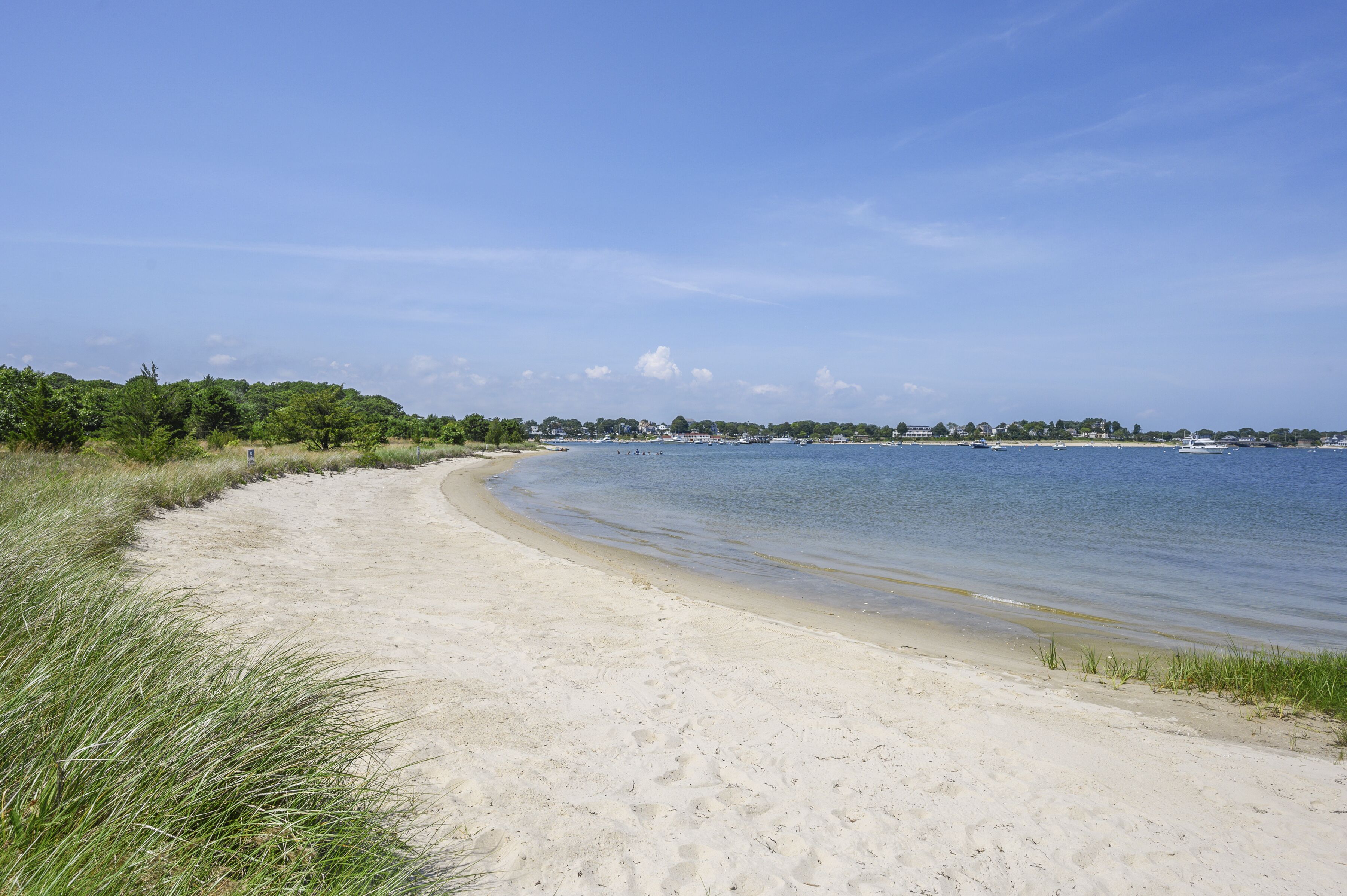 On the beach, sun-loungers, beach towels