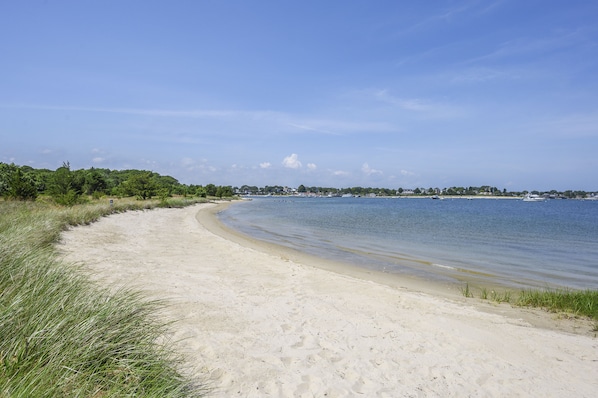 On the beach, sun-loungers, beach towels - NEW!! Cape Cod Estate with Access to Private Sandy Beach and Dock! (Wareham)
