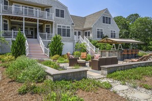 Terrace/patio - NEW!! Cape Cod Estate with Access to Private Sandy Beach and Dock! (Wareham)