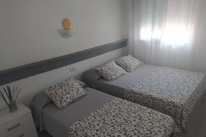 1 bedroom, iron/ironing board, bed sheets