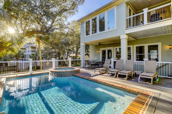 A heated pool
