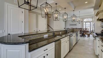 Microwave, oven, stovetop, dishwasher