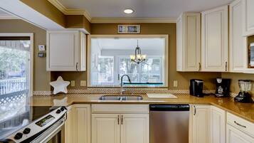 Microwave, oven, stovetop, dishwasher