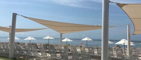 Outdoor banquet area