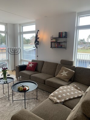 Smart TV, books, stereo