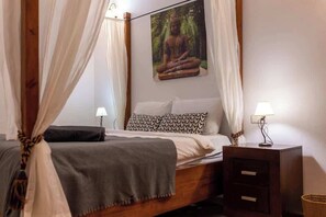 4 slaapkamers, een strijkplank/strijkijzer, gratis wifi, beddengoed