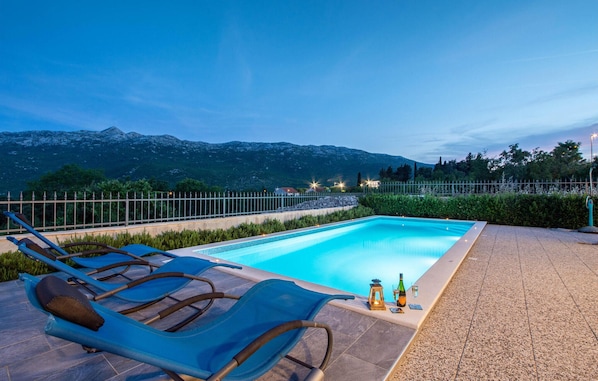 A heated pool