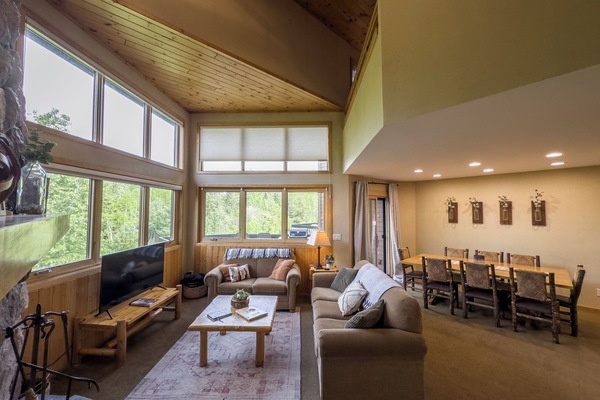 Smart-tv, eldstad och dvd-spelare