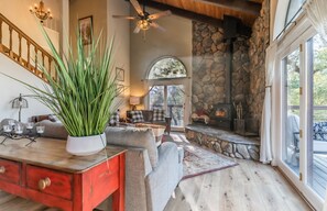 TV, fireplace, table football