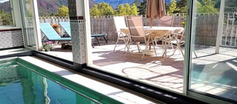 Luxury two bed apartment with private, heated indoor pool