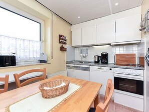 Fridge, oven, dishwasher, highchair