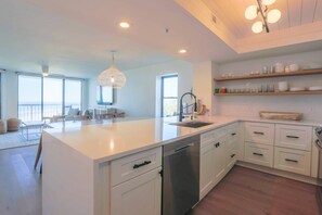 Fridge, microwave, dishwasher, coffee/tea maker - Complete, Luxury Renovation of this Oceanfront, Corner Unit!  Stunning Ocean Views & Community Pool. (Folly Beach)