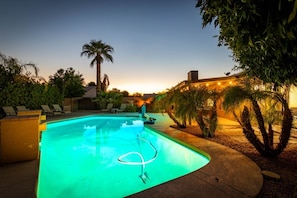 Outdoor pool, a heated pool