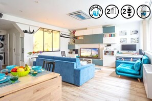 TV, books, stereo
