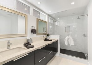 Hair dryer, towels
