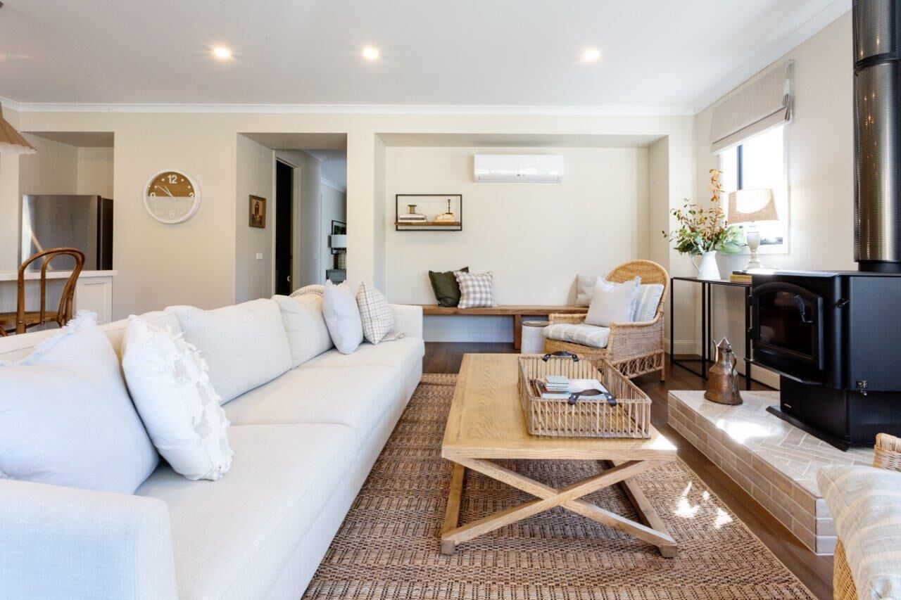 電視、壁爐、DVD 播放機、書籍