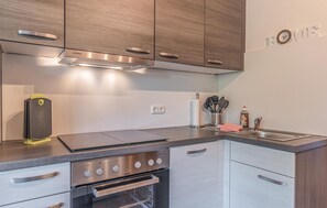 Kühlschrank, Mikrowelle, Herdplatte, Geschirrspüler