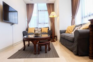 Room | 2 bedrooms, free WiFi, bed sheets - Comfy 2BR L'Avenue Apartment (Jakarta)