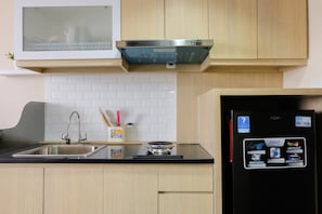 Chambre | Cuisine privée | Réfrigérateur, surface de cuisson, lave-vaisselle
