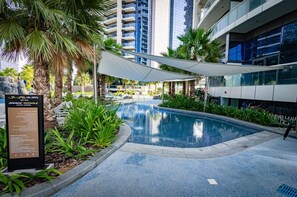 Outdoor pool - AlAshrafia Skyline Apts Panoramic view (Dubai)
