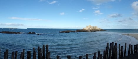 Tæt på stranden, badehåndklæder