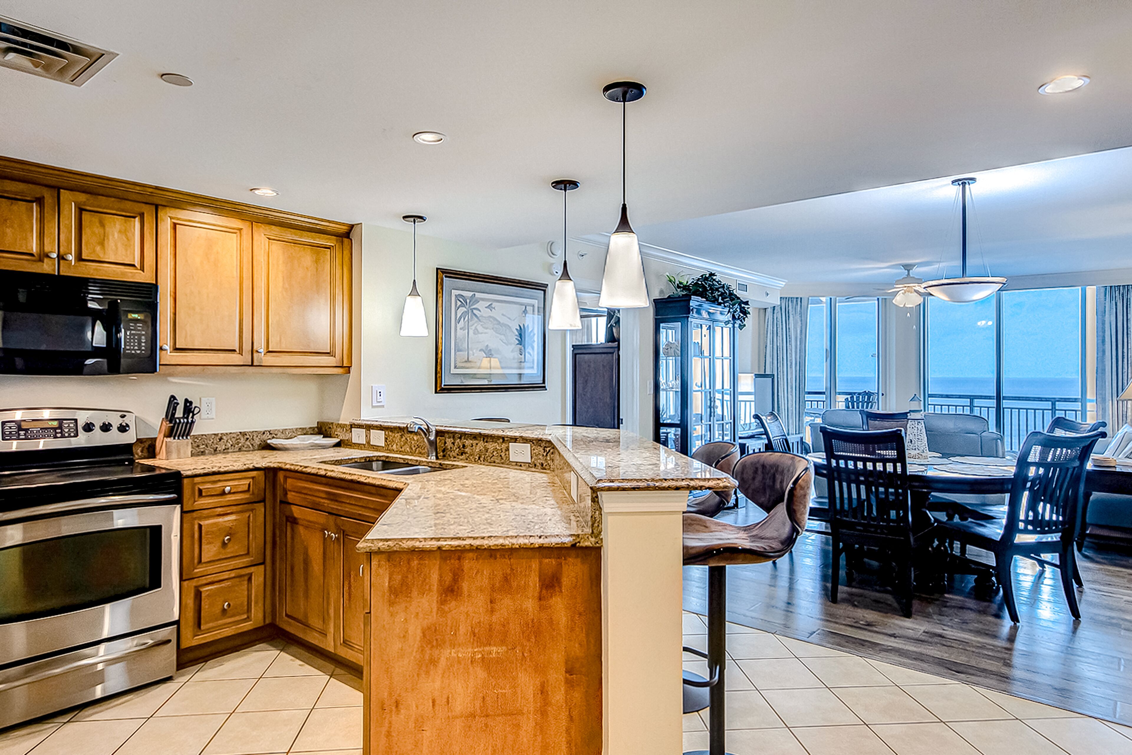 Oceanfront family-friendly condo w/ private balcony, beach access & shared pools