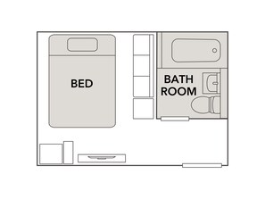 標準客房, 1 張加大雙人床, 非吸煙房 | 高級寢具、客房內保險箱、書桌、遮光布/窗簾