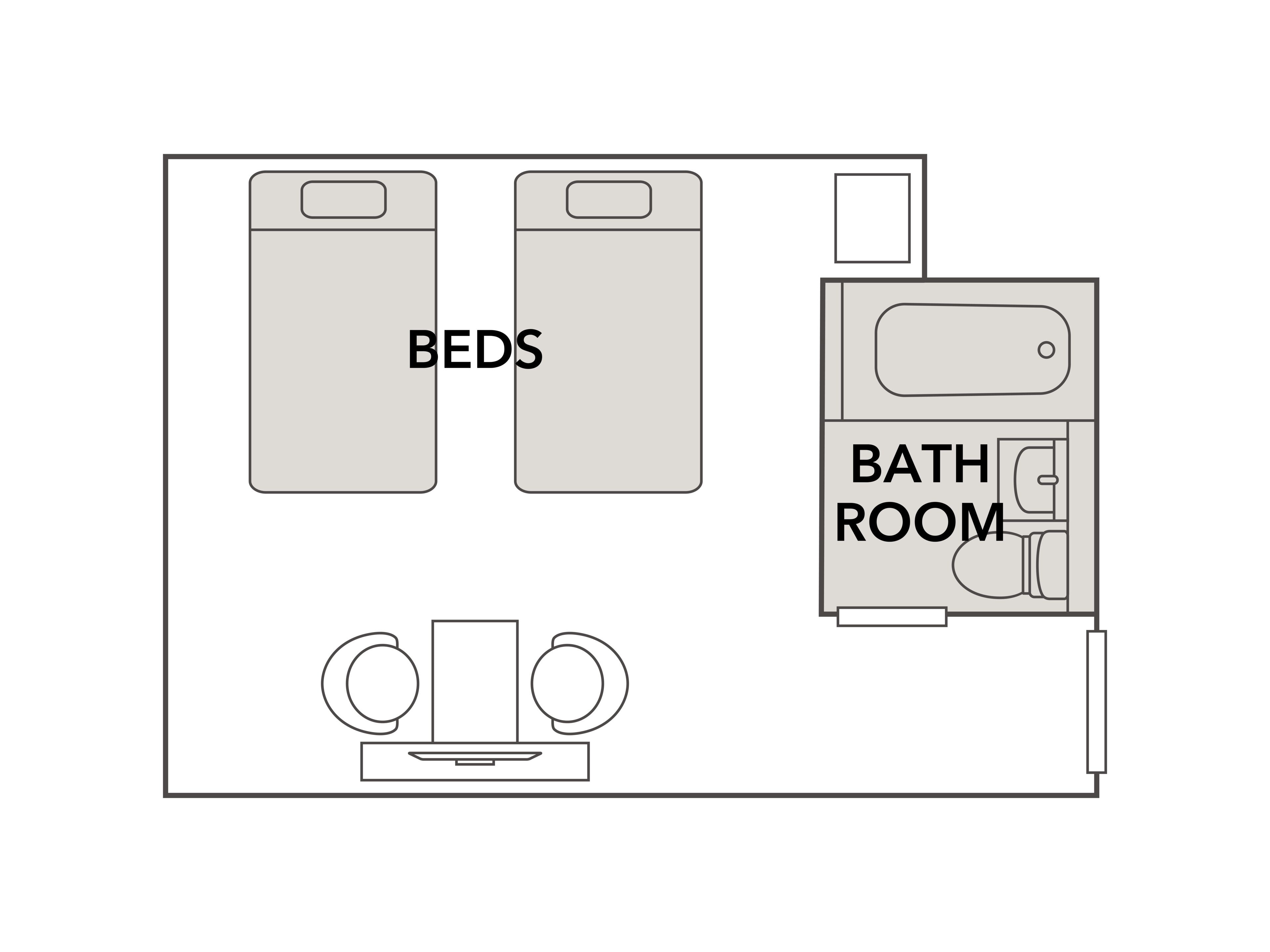 standard room, 2 single beds, non smoking | premium bedding, in-room safe, desk, blackout curtains