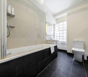 Bathtub, hair dryer