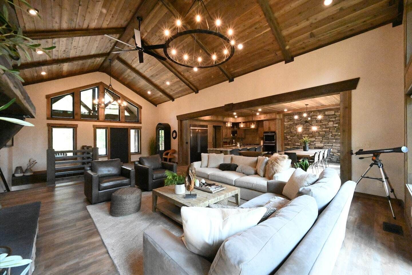 TV, fireplace, video games, DVD player