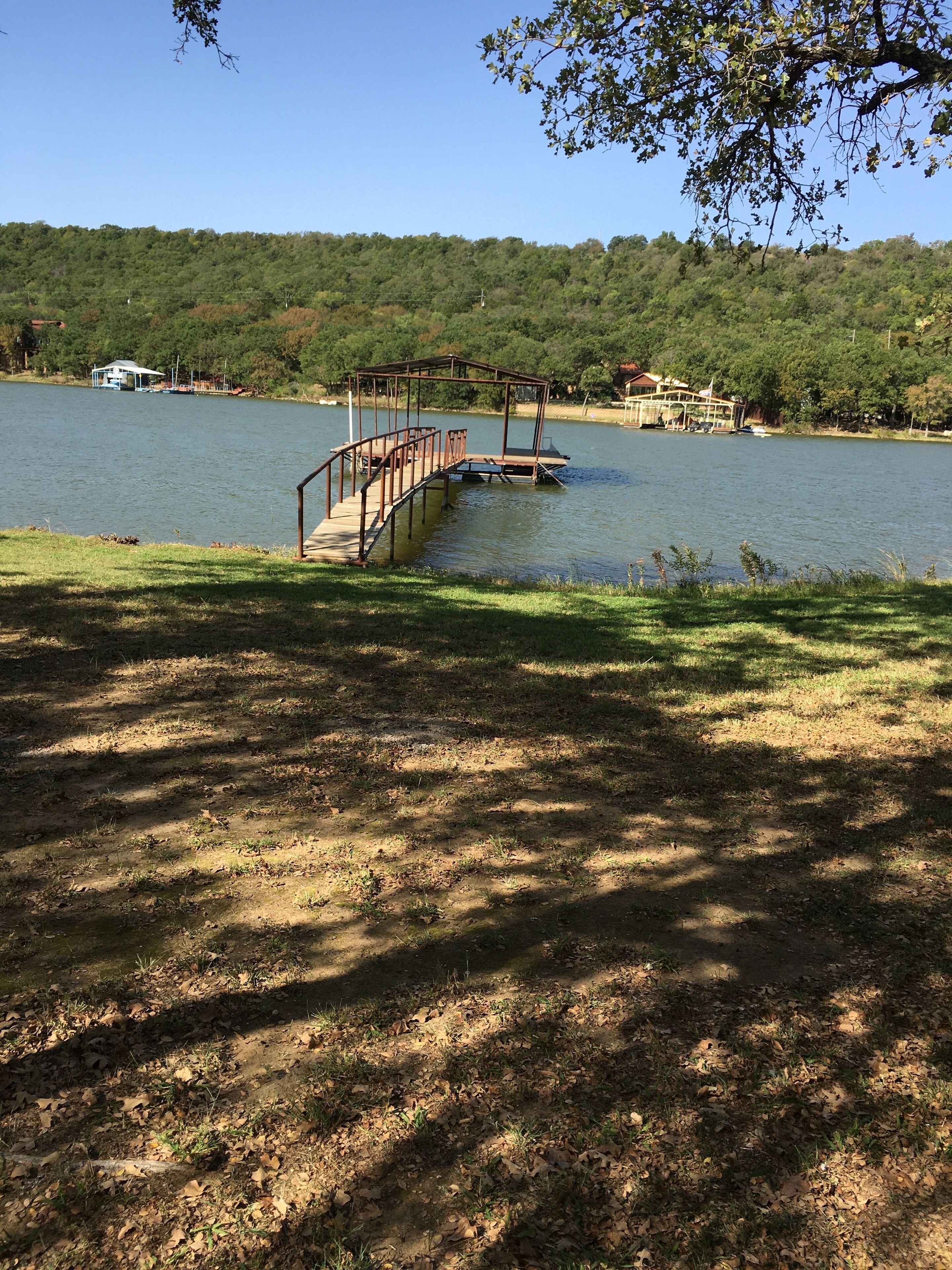 Lake Palo Pinto<br>Rustic, waterfront cabin<br>Steps from private boat dock