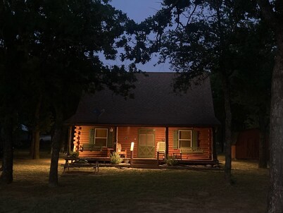Lake Palo Pinto<br>Rustic, waterfront cabin<br>Steps from private boat dock