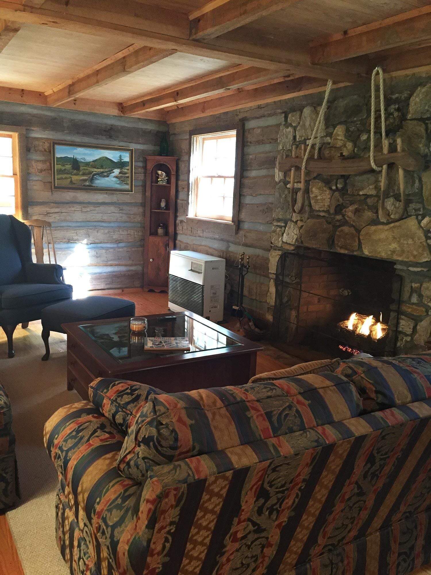 Beautifully-restored 200-year-old Log Cabin off the Blue Ridge Parkway