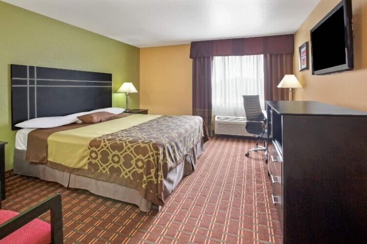 Blackout curtains, iron/ironing board, free WiFi, bed sheets