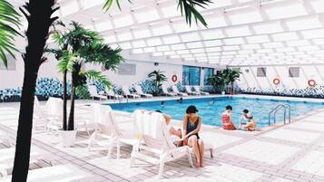 Indoor pool, outdoor pool