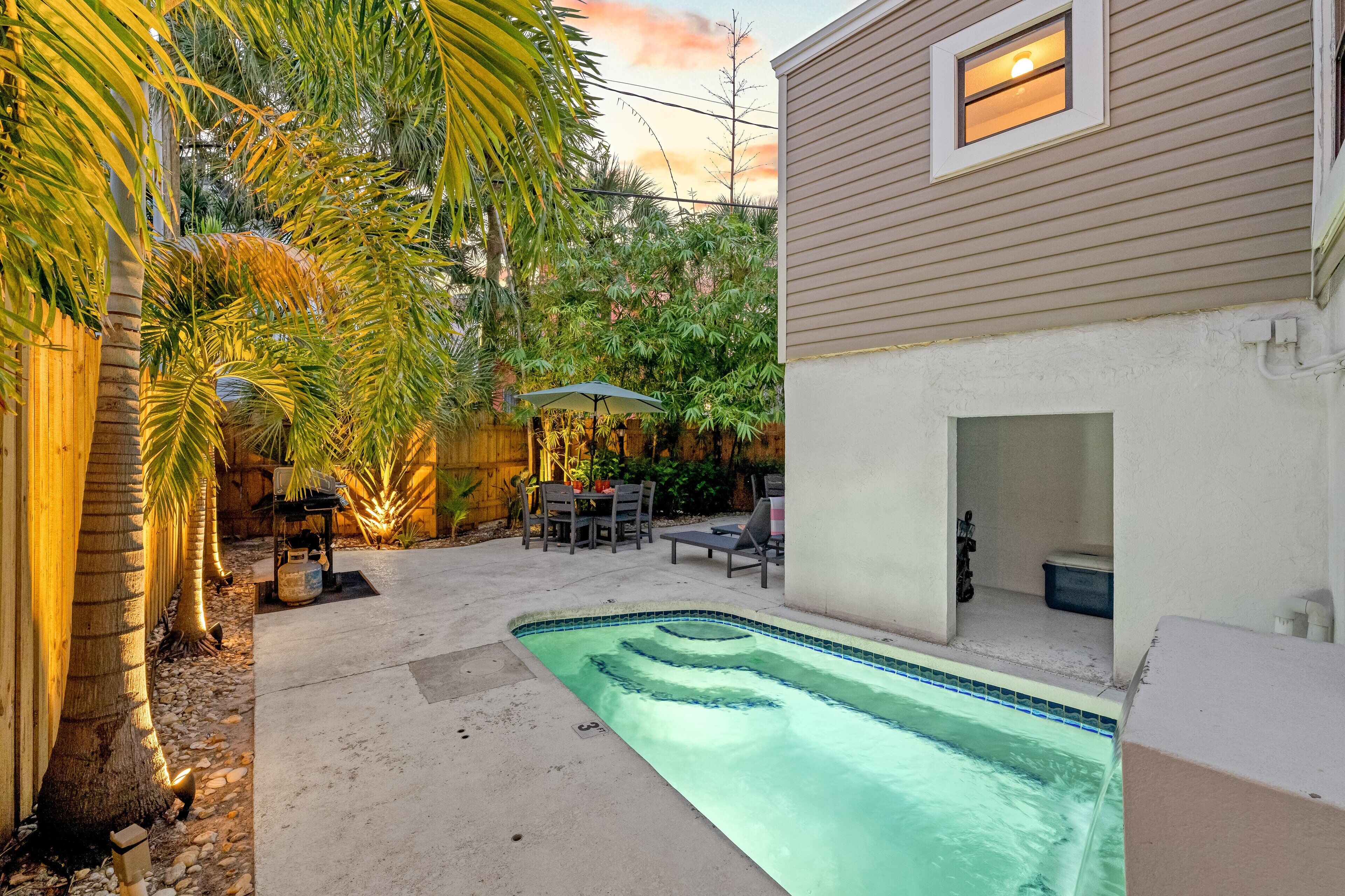 A heated pool