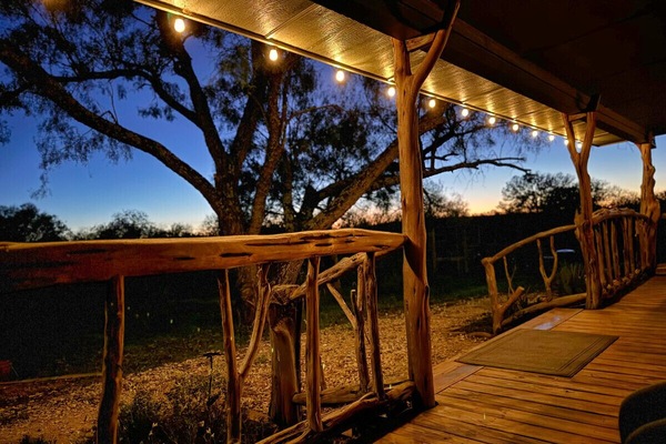 Front porch at dusk