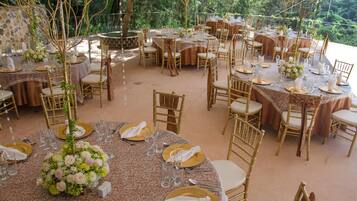 Outdoor banquet area