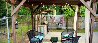 The Launch Pad with a pool! King bed and private backyard