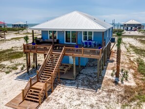 House, Multiple Beds (The Blue Crab - 2432 Bienville) | Property grounds - The Blue Crab - 2432 Bienville (Dauphin Island)