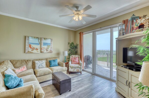 Condo, Multiple Beds (Footprints In The Sand-Inn 112) | Living room - Footprints In The Sand-inn 112 (Dauphin Island)
