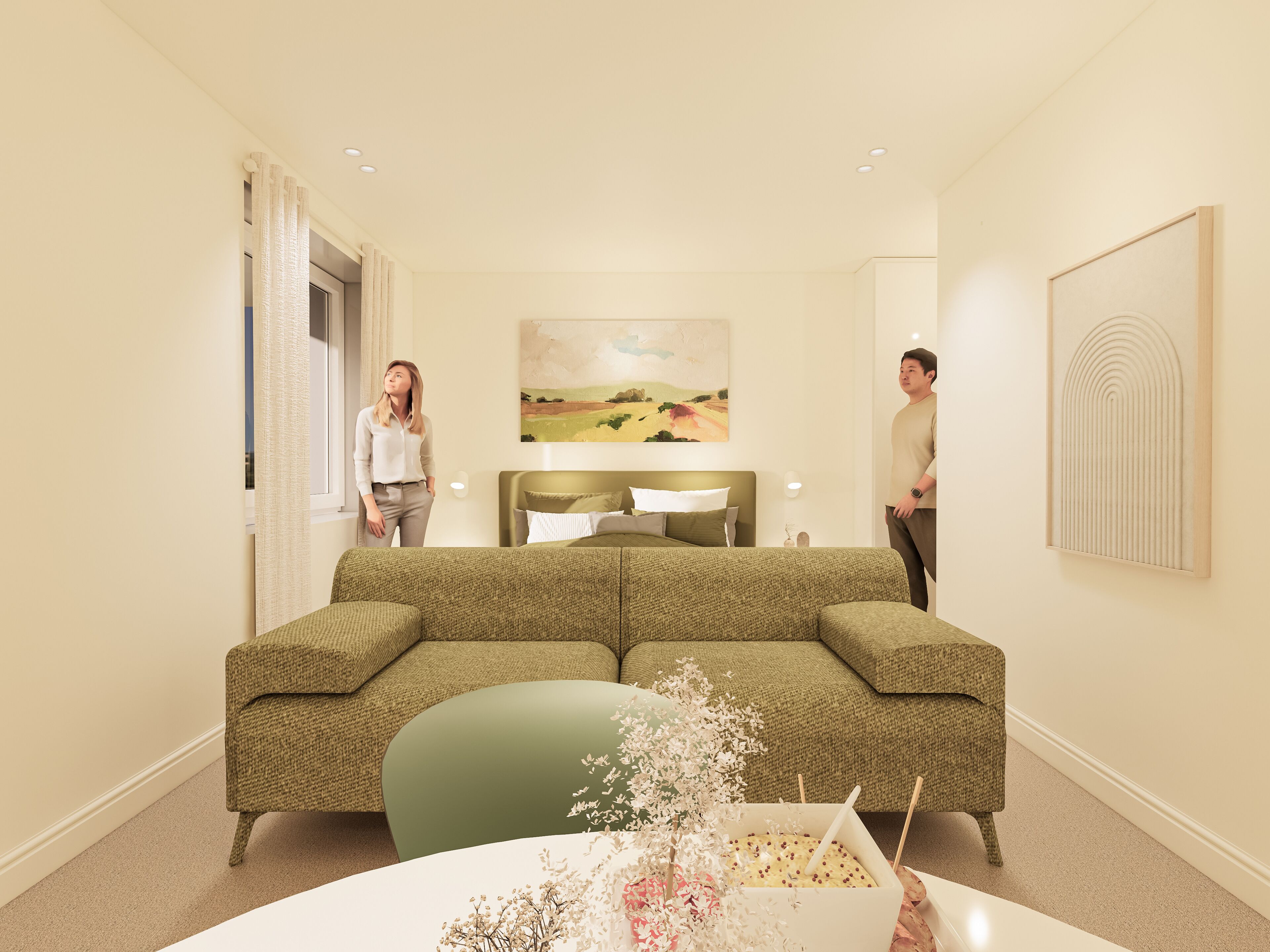 Studio, 1 kingsize-seng med sovesofa, sjøutsikt | Strykejern/-brett, wi-fi (inkludert) og sengetøy