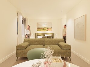 Studio, 1 King Bed with Sofa bed, Sea View | Iron/ironing board, free WiFi, bed sheets