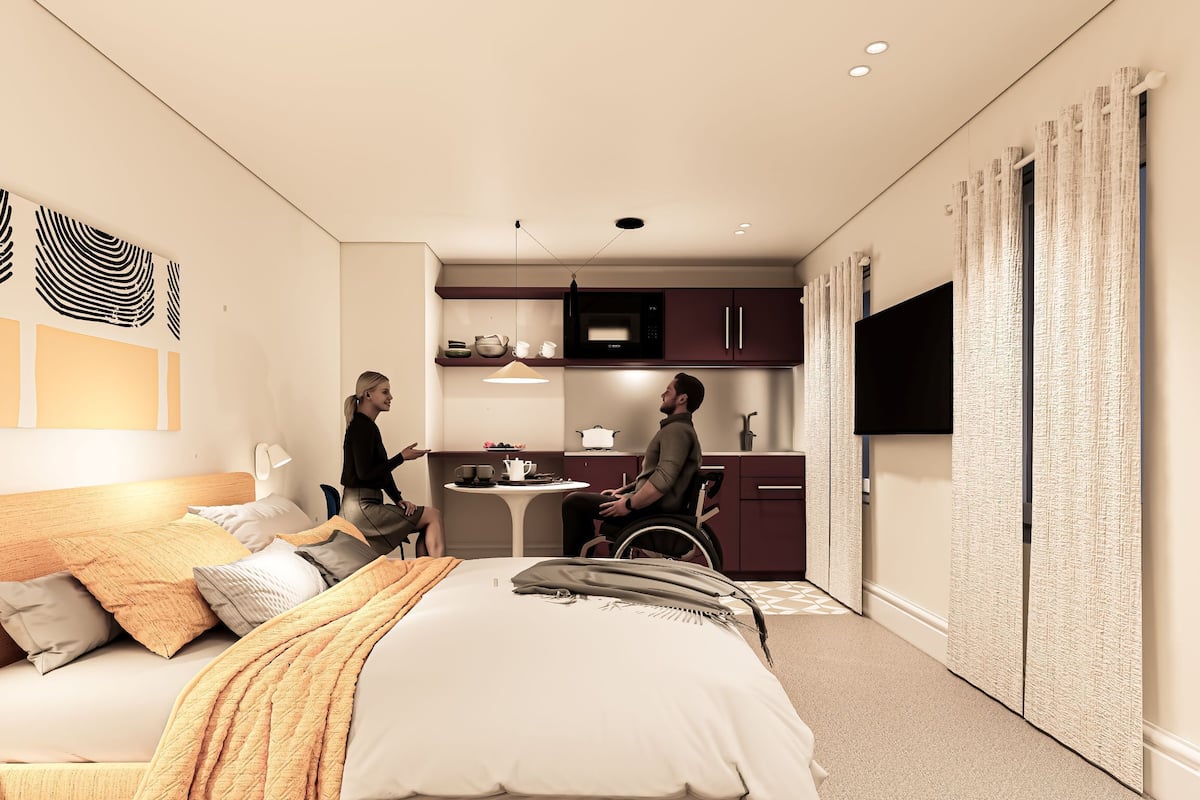 Studio, Mobility Accessible | Iron/ironing board, free WiFi, bed sheets