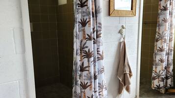 Dusche, Handtücher, Seife, Toilettenpapier